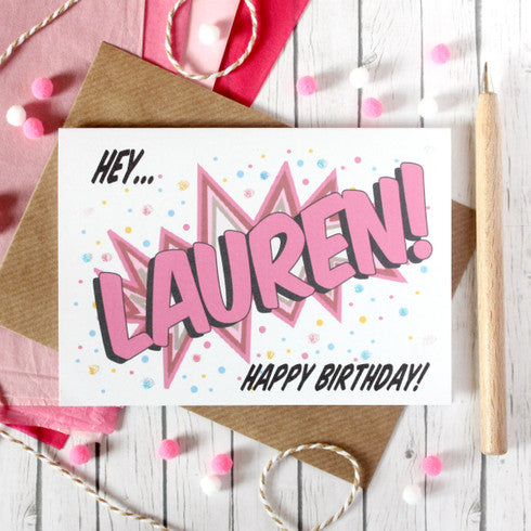Happy Birthday Card - Pop Art Style
