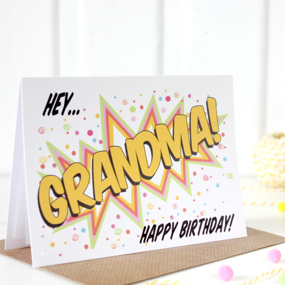 Personalised Birthday Card. Birthday Card. Happy Birthday Card. Happy Birthday. Personalised Card. Pop Art Card. Comic Book Card. Colourful