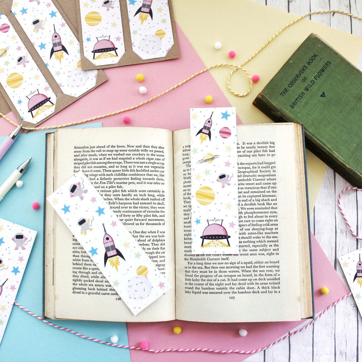 Outer Space Bookmarks