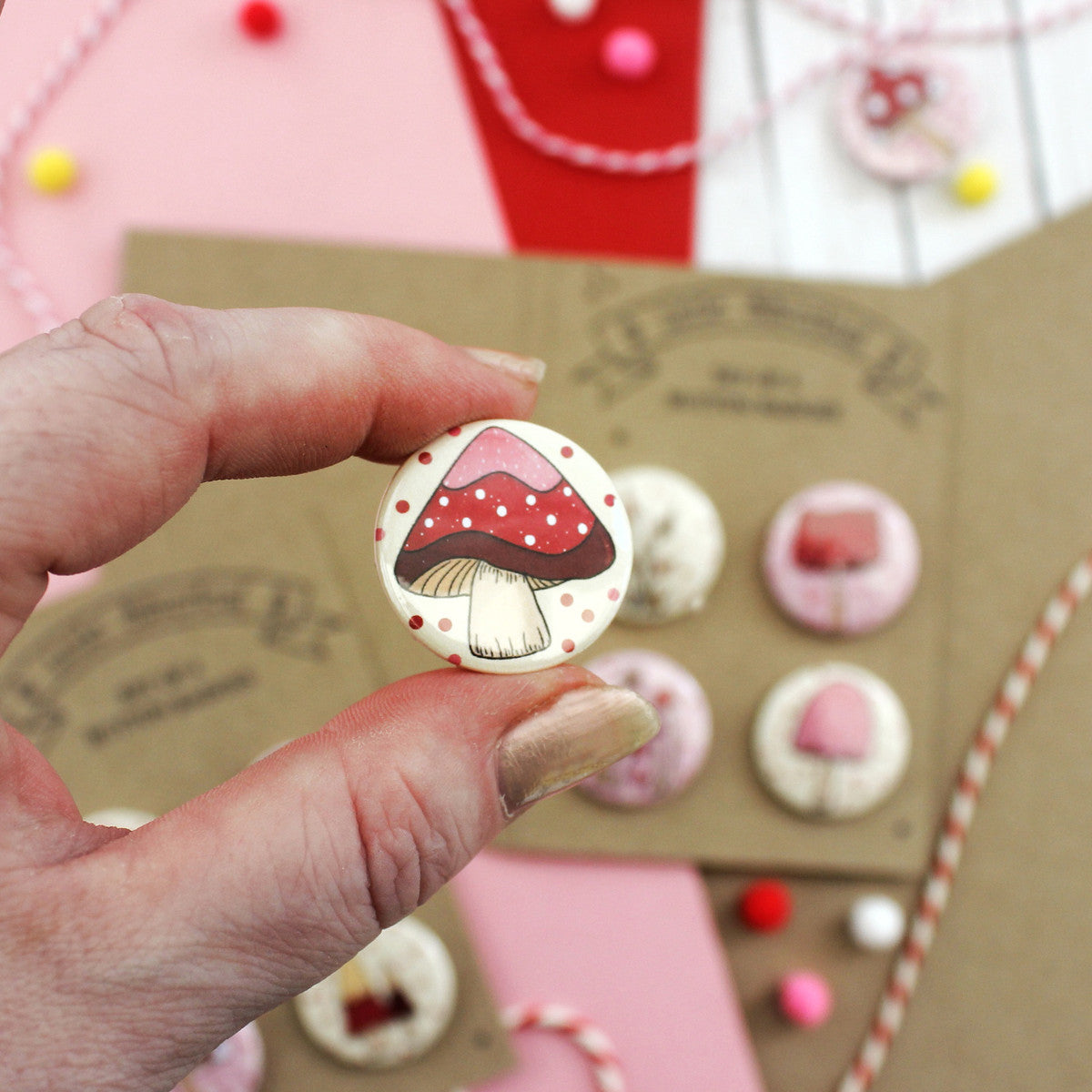 Cute Toadstool Badge