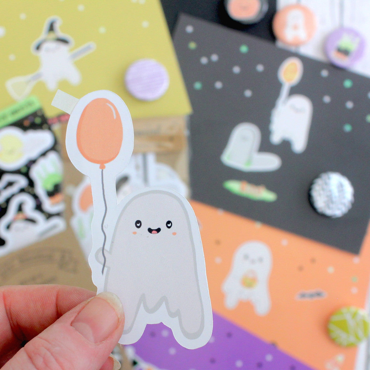 Kawaii Ghost Stickers