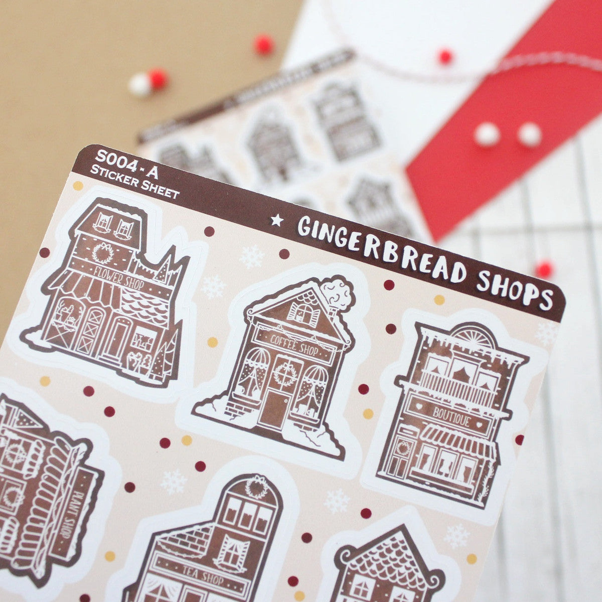 Illustrated Christmas Sticker Sheet