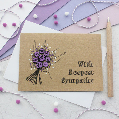 Deepest Sympathy Card - Floral Bouquet