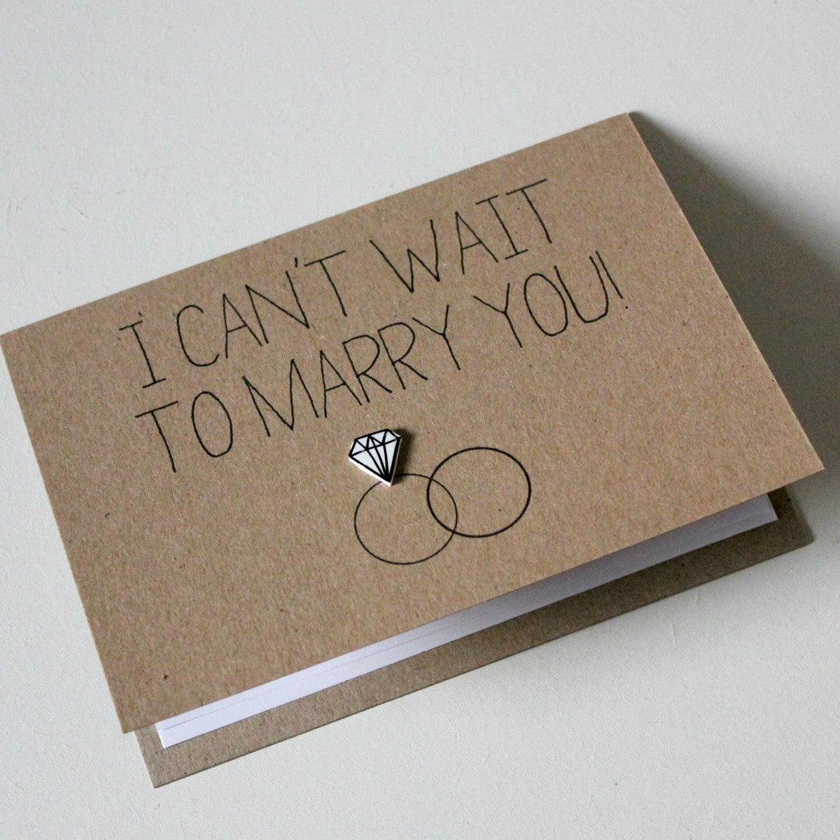 Engagement Card. I can't wait to marry you. Handmade Wedding Card. Marriage Card. Wedding Day Card. Diamond Ring. Engagement Cards. Wedding.