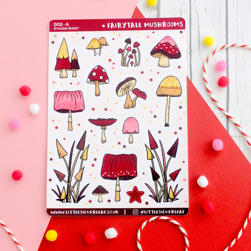 Fairytale Magical Mushroom Sticker Sheet