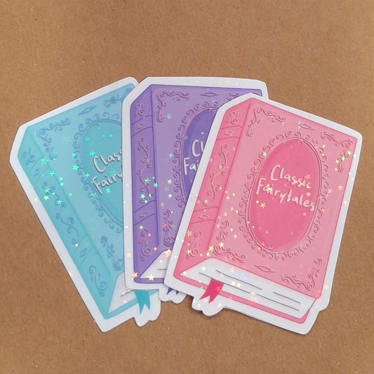 Classic Fairytales - Magical Illustrated Book Holographic Vinyl Sticker