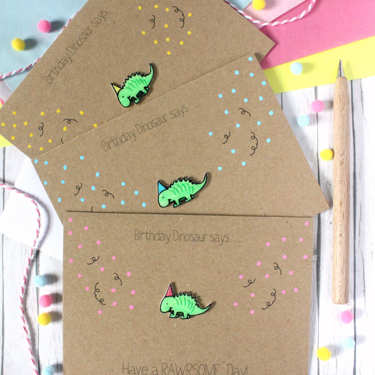 Happy Birthday Card. Handmade Birthday Card. Dinosaur Card. Birthday Dinosaur. Happy Birthday. Dinosaur. Happy Birthday Card. Card. Greenery