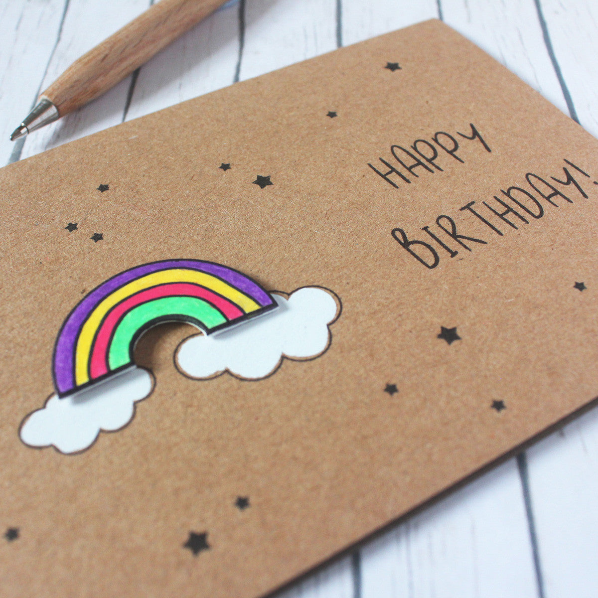 Birthday Card with Rainbows