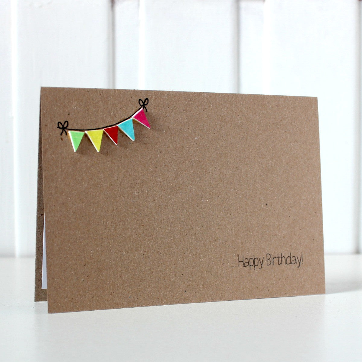 Personalised Bright Bunting Birthday Card