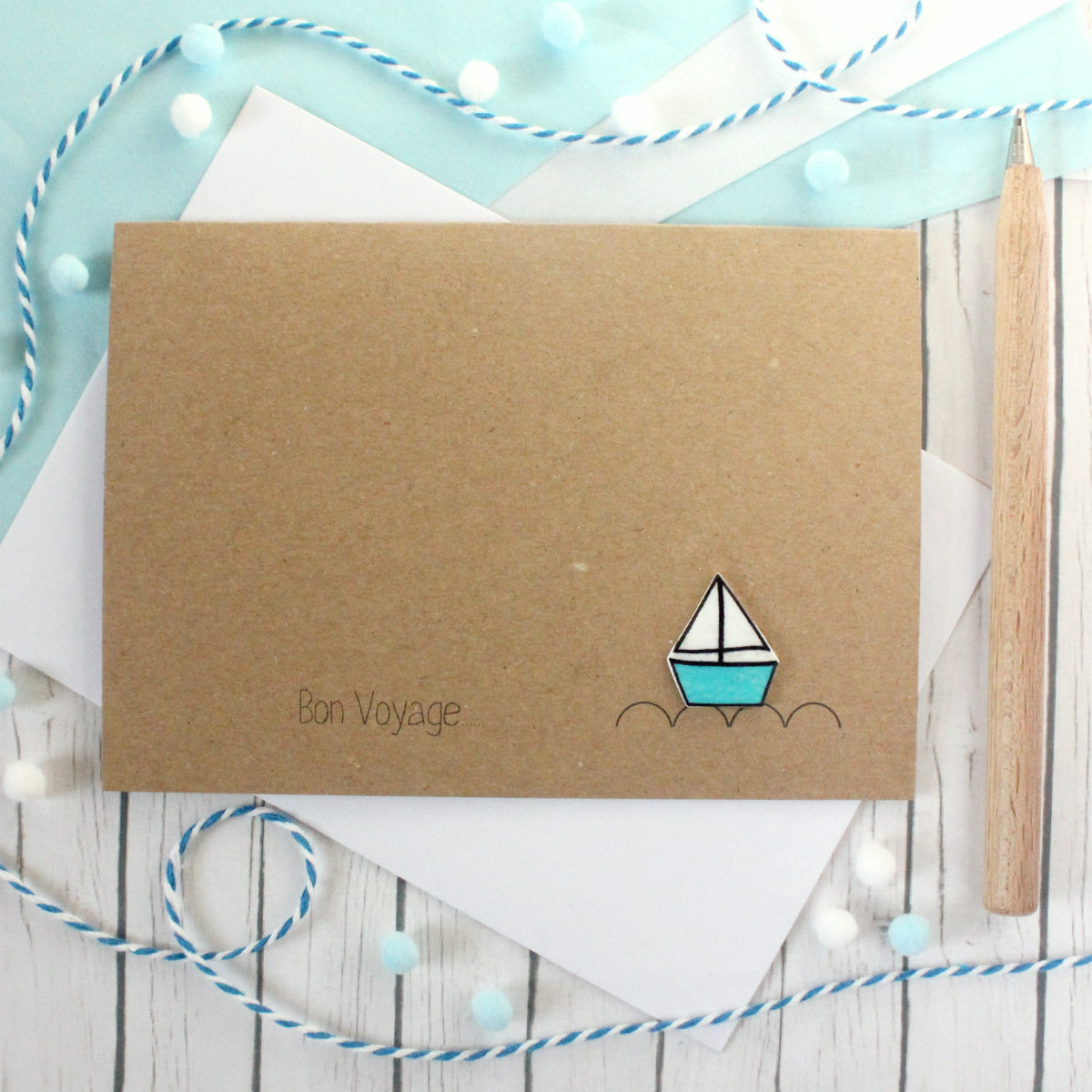 Sail Boat, Goodbye or Bon Voyage Card