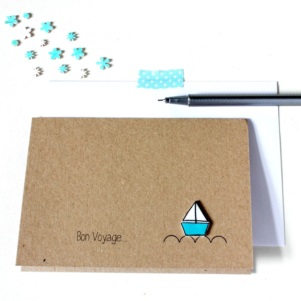 Bon Voyage / Goodbye / Leaving Card - Sail Boat