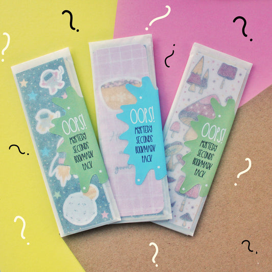 Oops! Bookmarks - Mystery Pack of 5, B-Grade Bookmarks