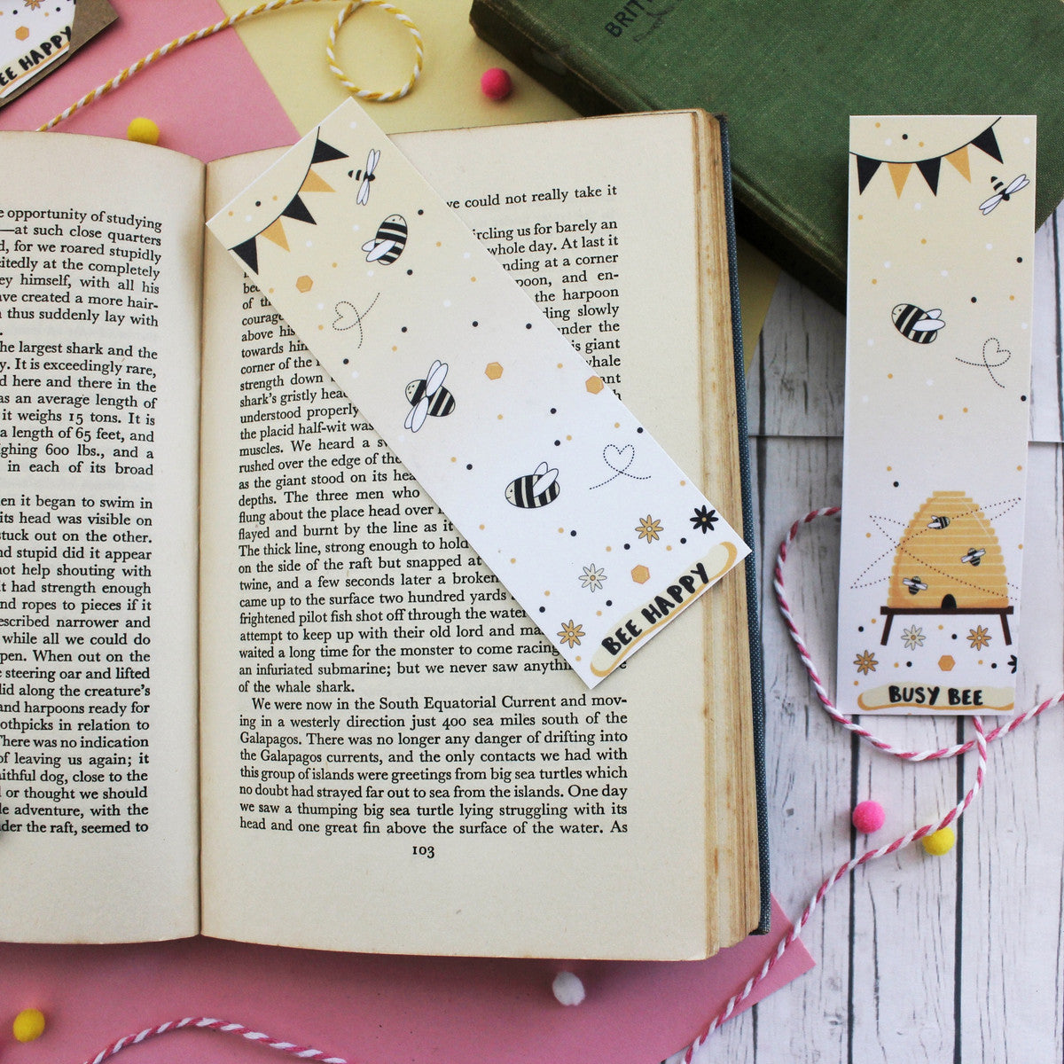 Cute Honey Bee Bookmarks