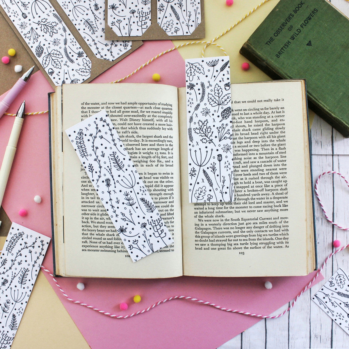 Wildflower Doodles Bookmarks