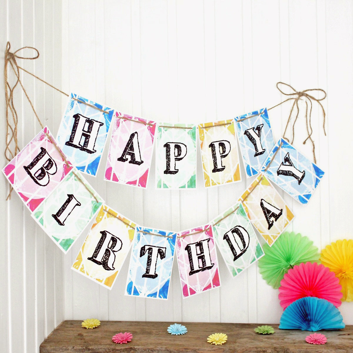 Happy Birthday Bright Bunting