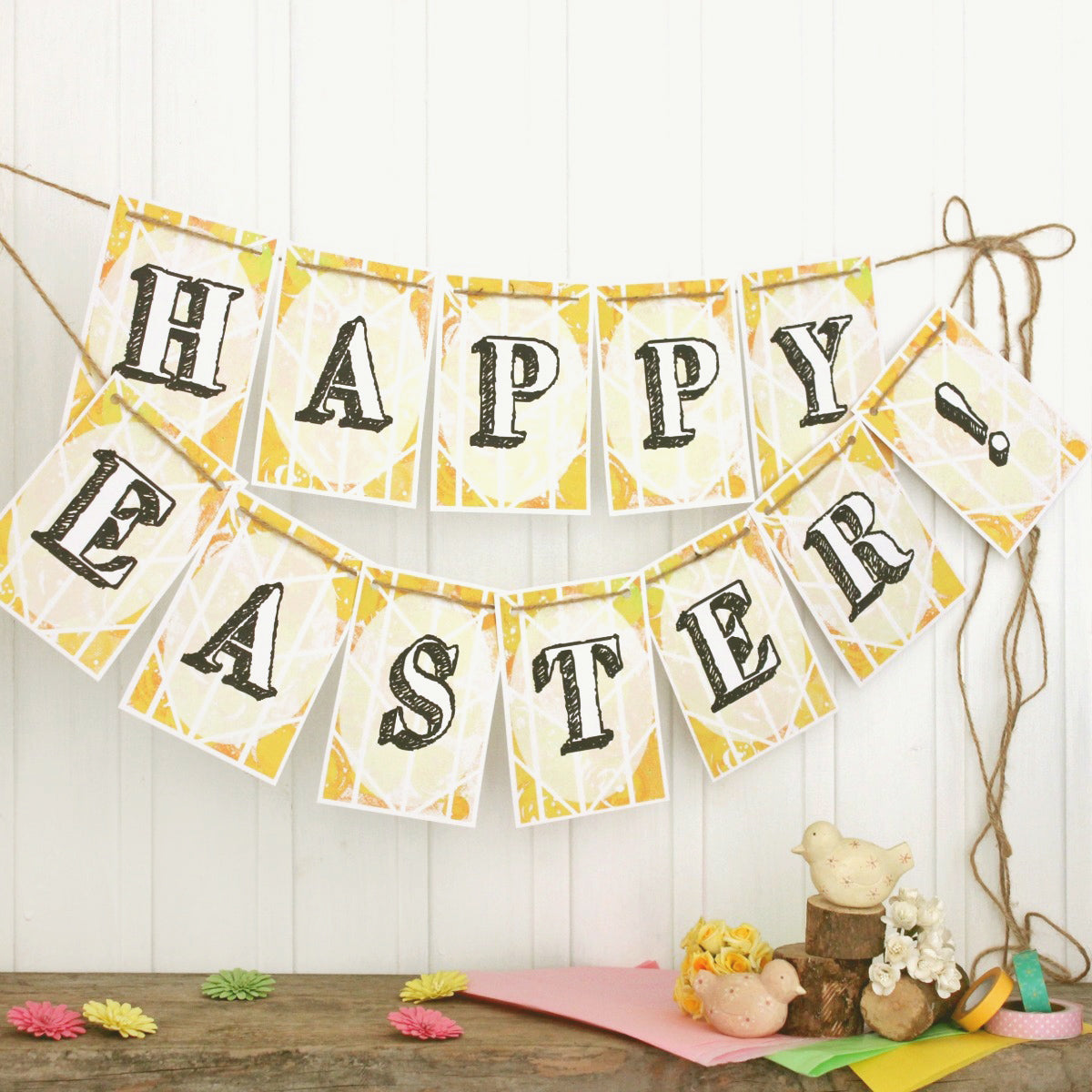 Happy Easter Bright Bunting