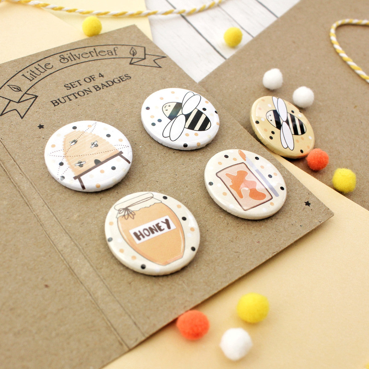 Honey Bee Badge Set