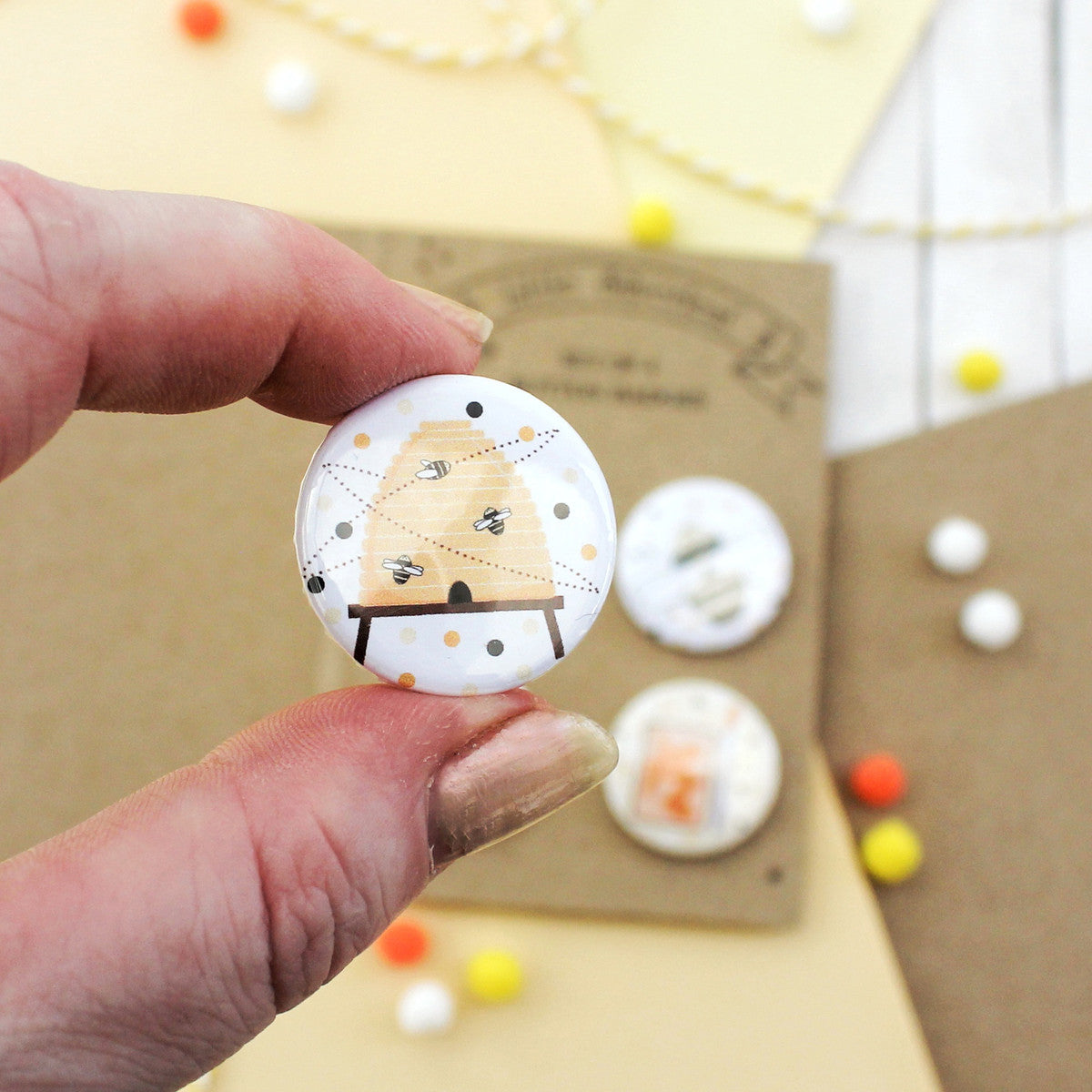 Honey Bee Pin Badge