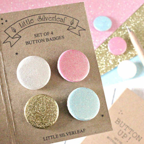 Mix & Match Glitter Badge Pack - Set of 4