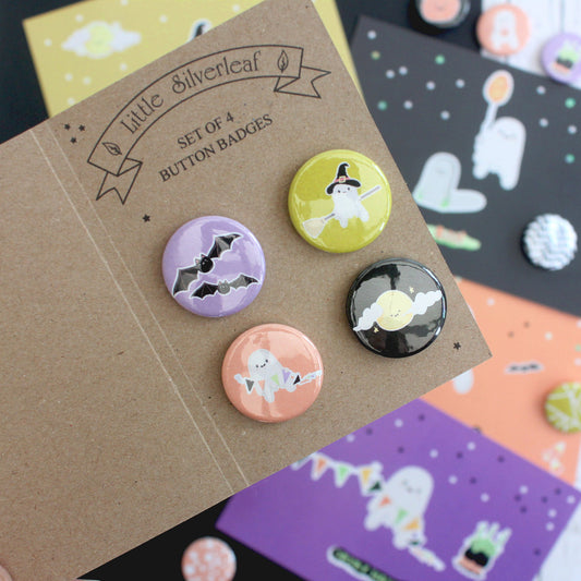 Cute Halloween Badge Set