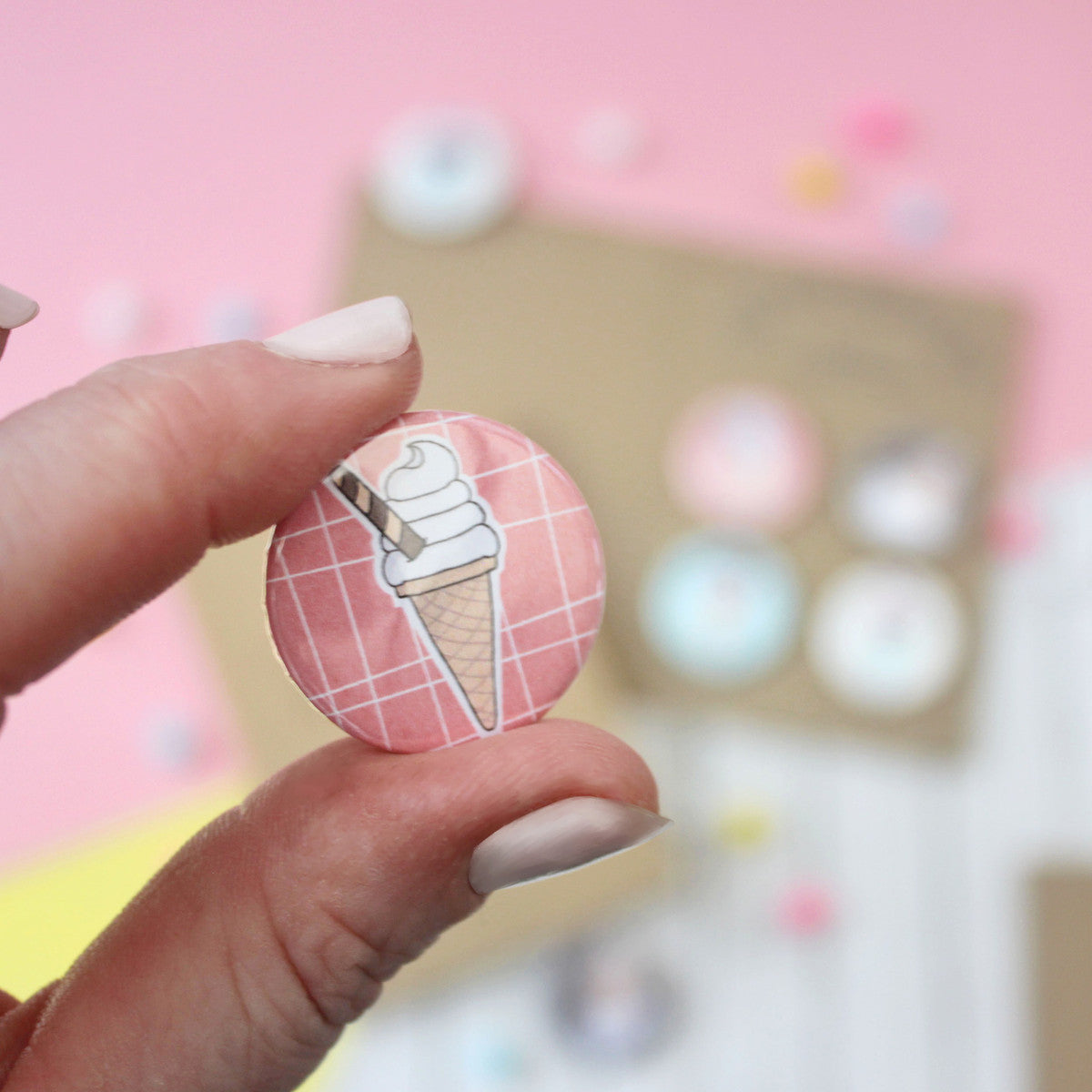 Set of Ice Cream Badges