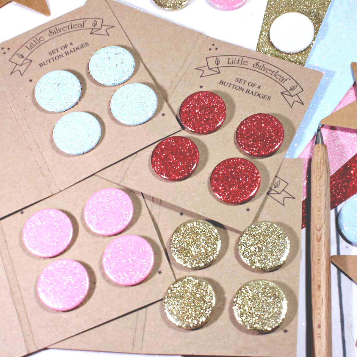 Glittery Badges