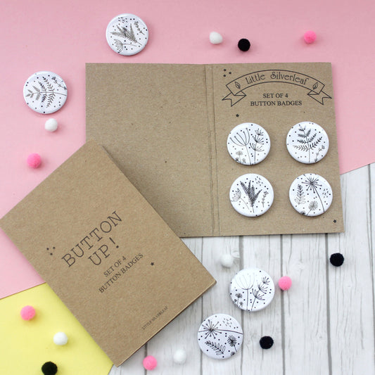 Cute Wildflower Badges