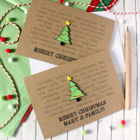 Merry Christmas Card - World Languages Christmas Tree