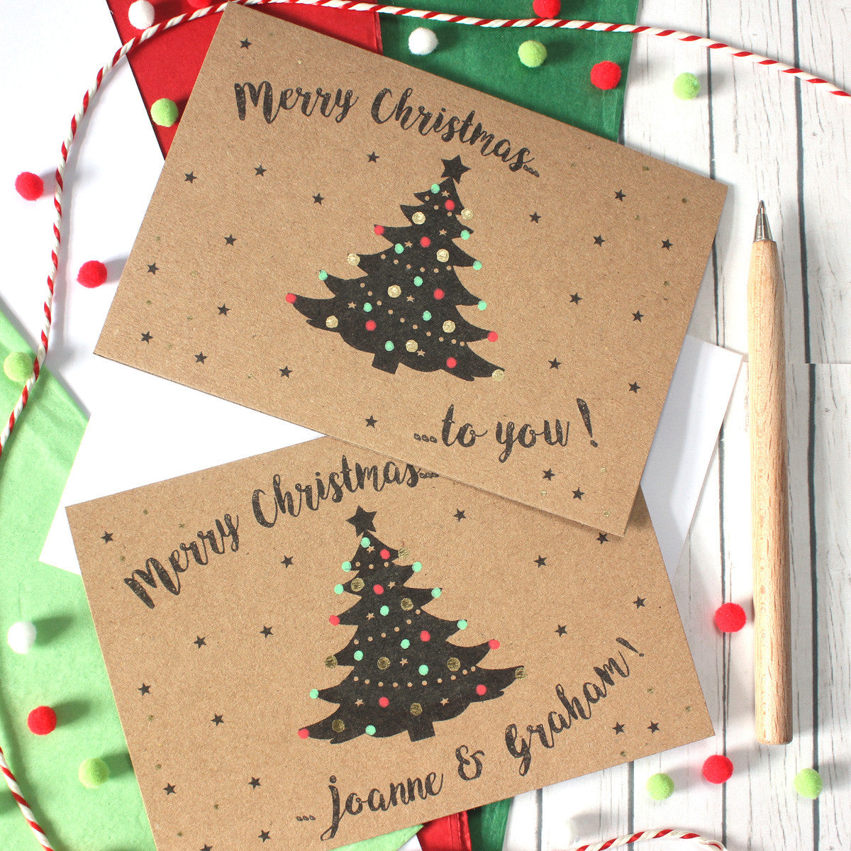 Personalised Traditional Christmas Card