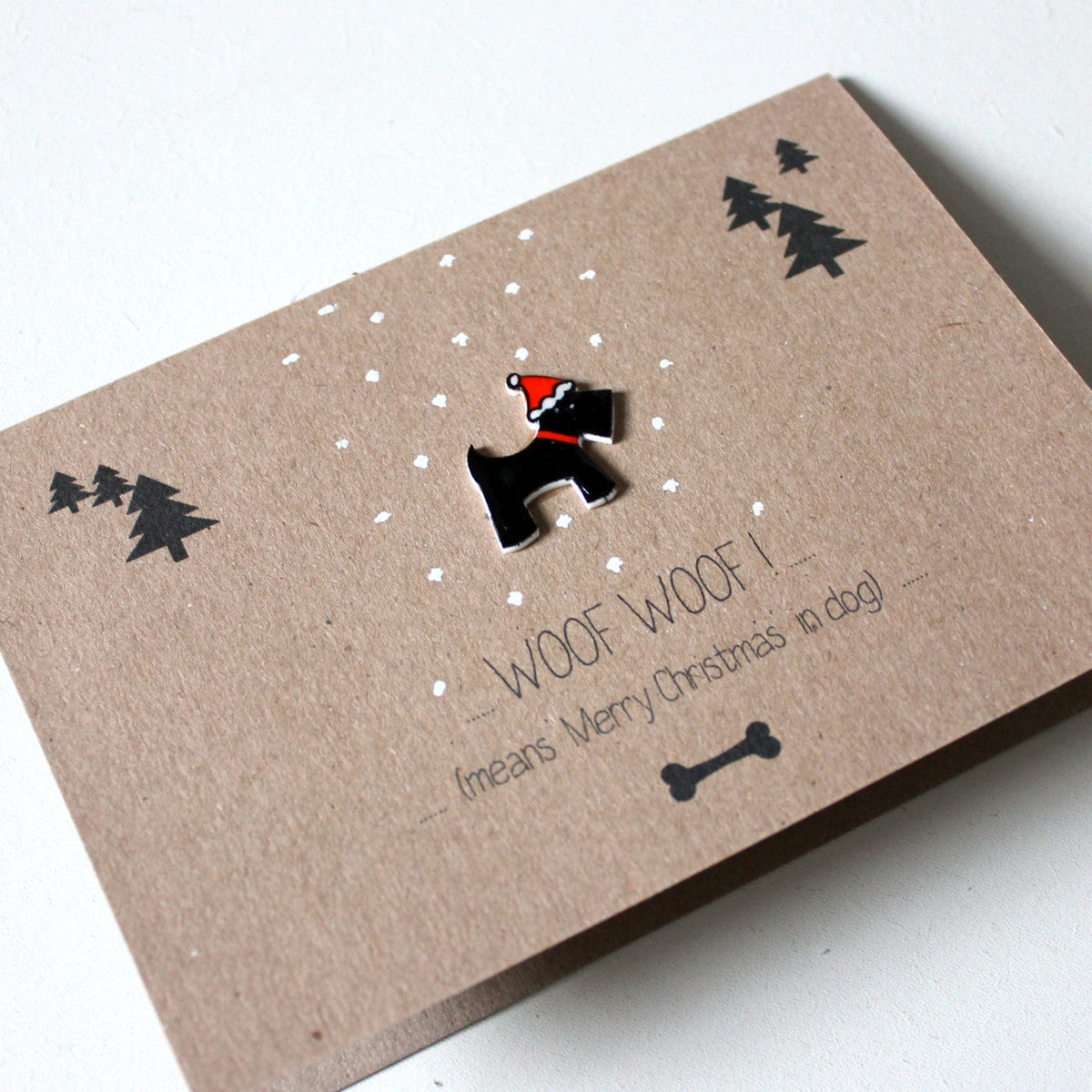 Handmade Christmas Card. Xmas Card. Holiday Card. Christmas Card. Christmas Cards. Scottie Dog. Dog Card. Card for Dog Lovers. Xmas. Puppy