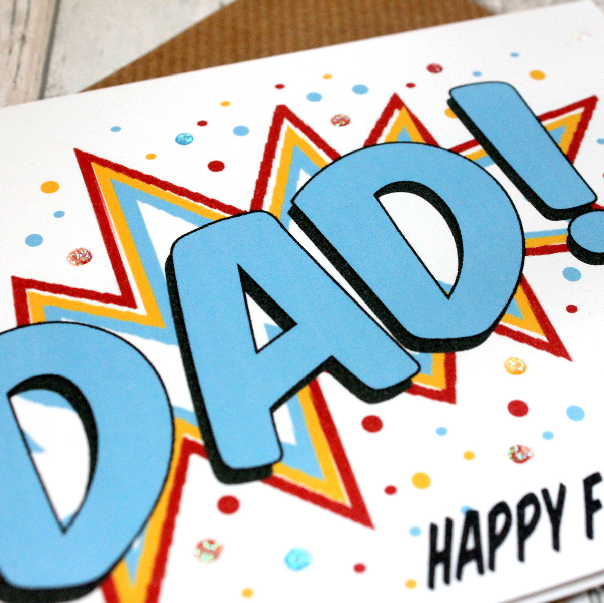 Comic Book Style Card for Dad