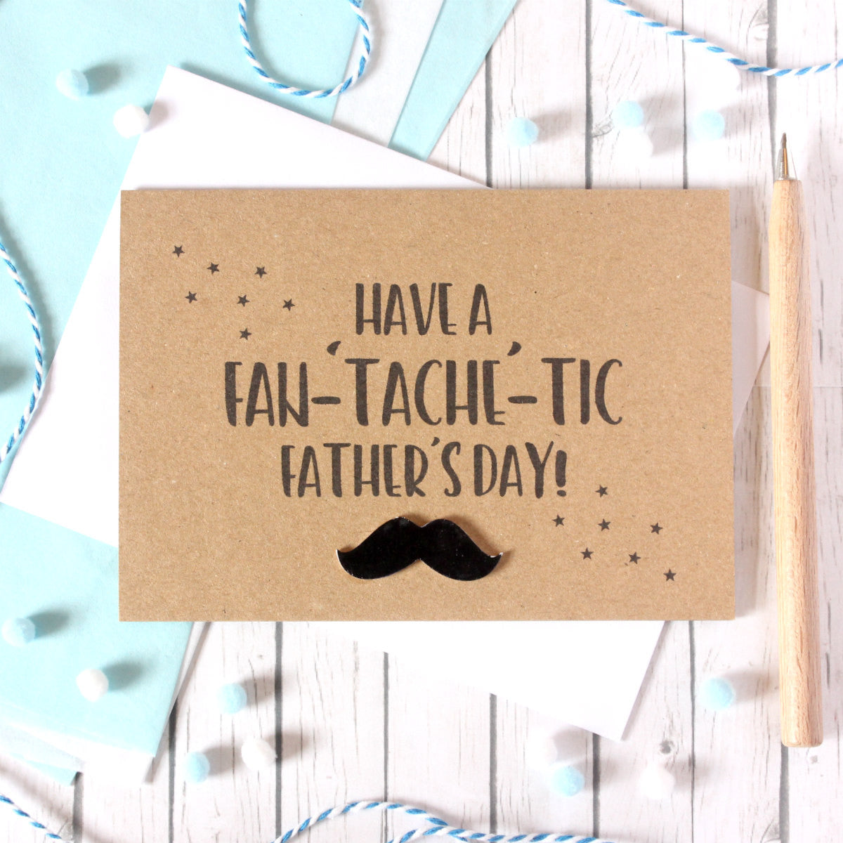 Step-Dad Father's Day Card, Fan-Tache-Tic Dad, Card for Dad, Tash Card