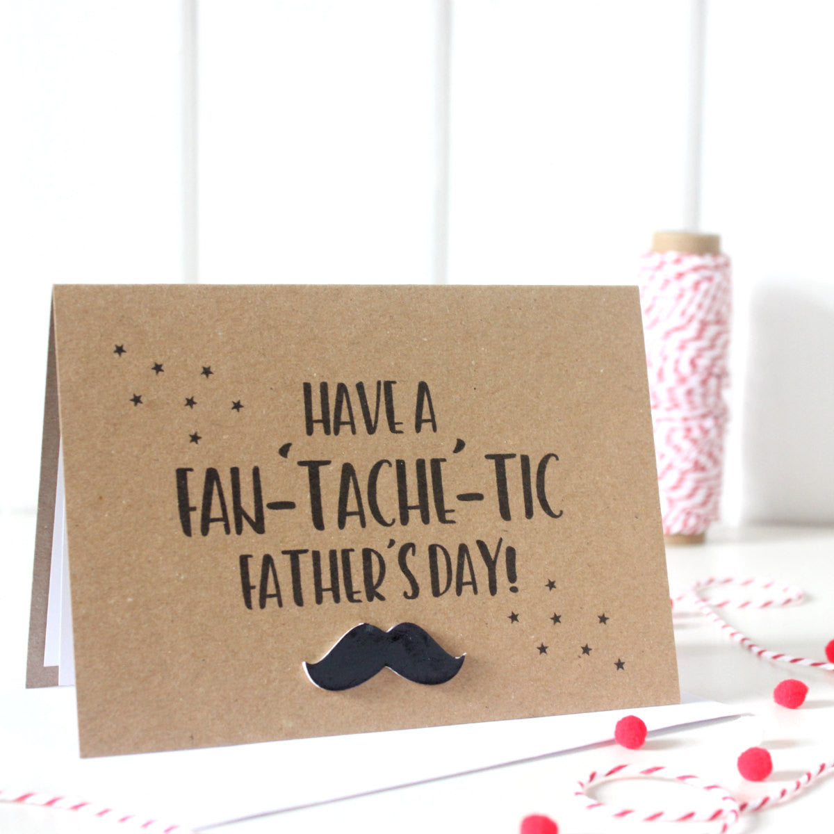 Fathers Day Card, Happy Father's Day, Mustache Card, Grandad Fathers Day