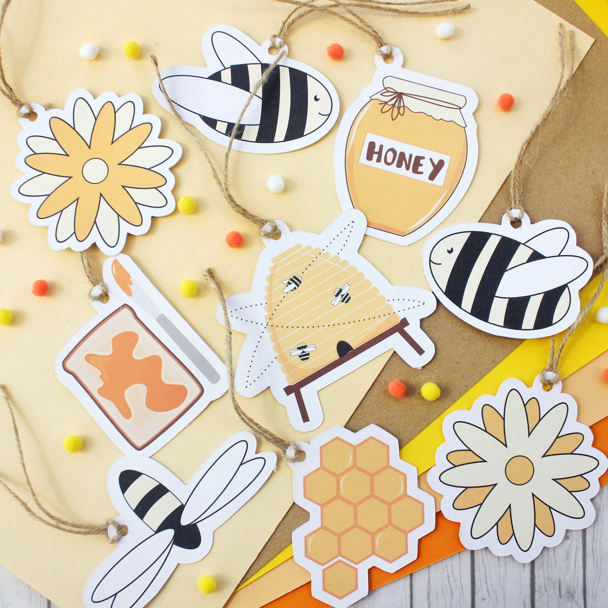 Illustrated Gift Tags - Busy Bee