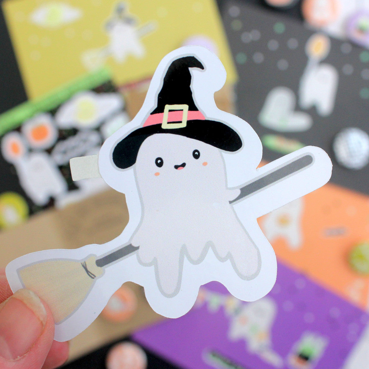 Cute Ghost Halloween Stickers