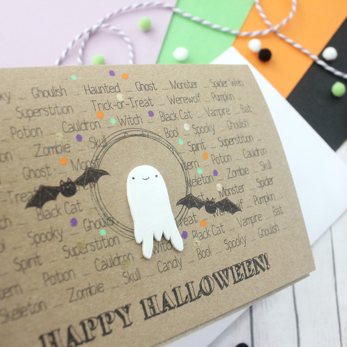 Cute Ghost Card fror Halloween