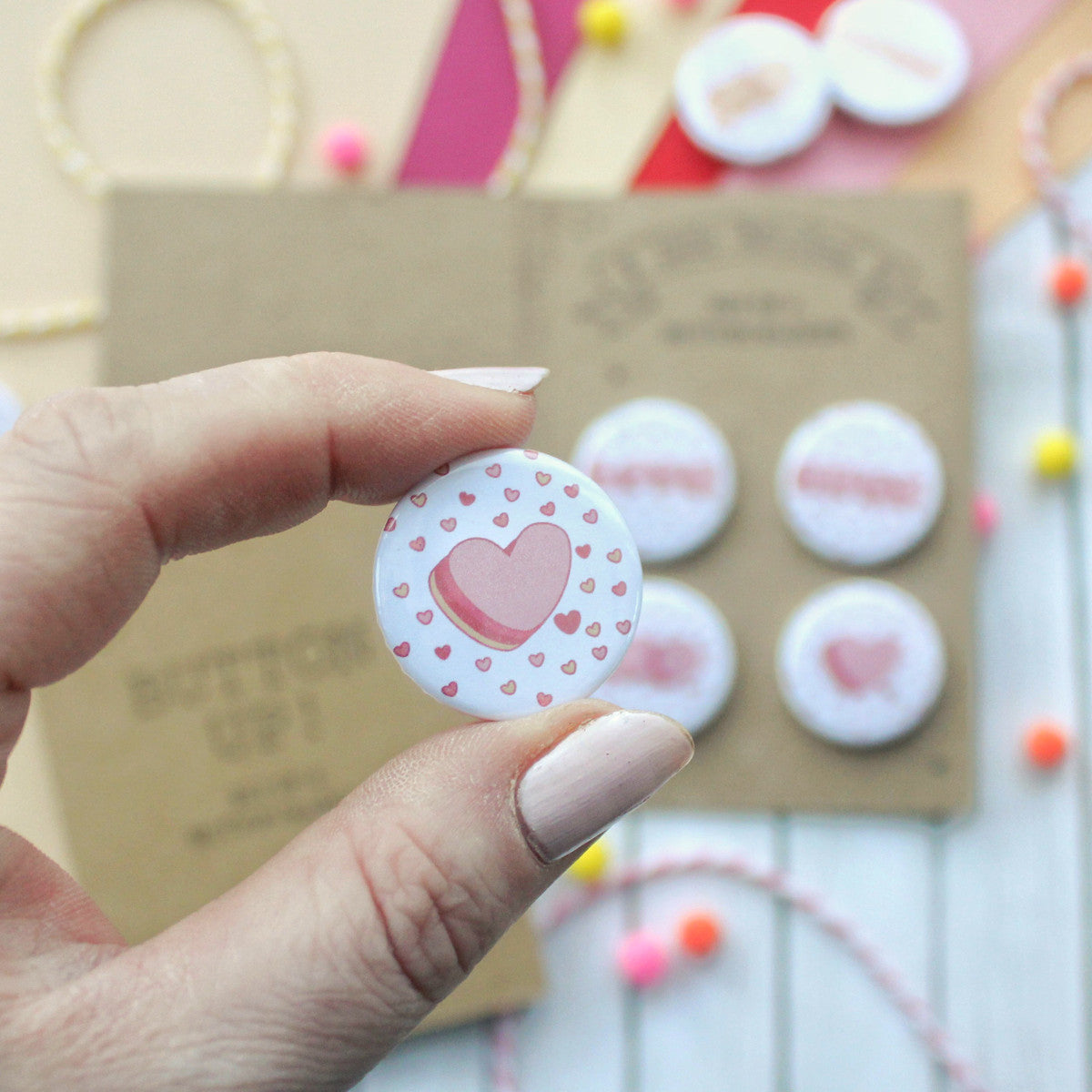 love heart badge