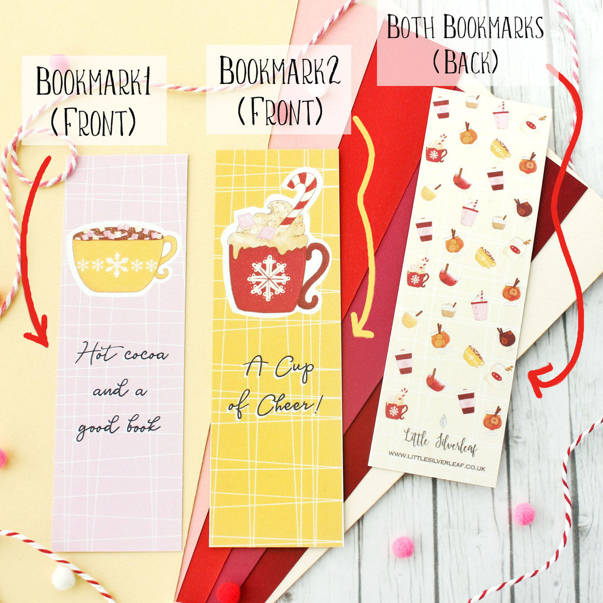 Cute winter bookmarks