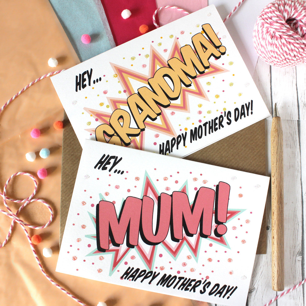 Happy Mother's Day Card for Mum and Gran