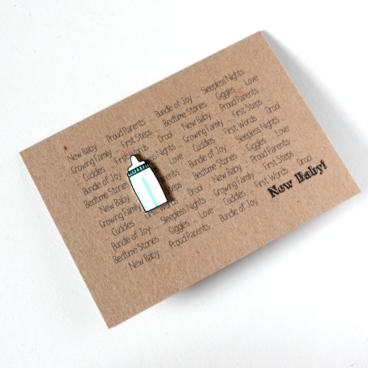New Baby Congratulations Card. Handmade New Baby Card. Baby Boy Card. Baby Girl Card. Baby Bottle. New Baby. Birth Congratulations Card.