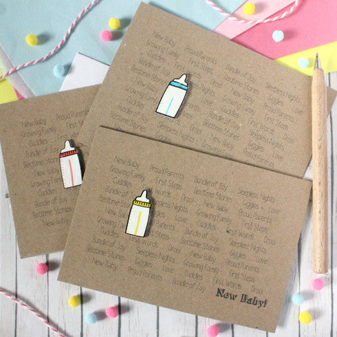New Baby Card - Baby Bottle