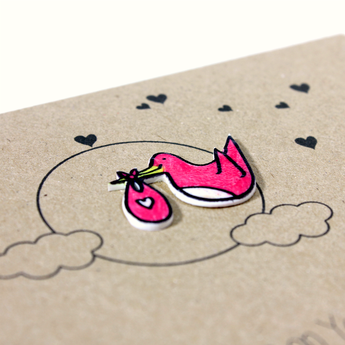 Personalised New Baby Card. Baby Congratulations Card. New Baby Card. Stork Card. New Arrival Card. Baby Boy Card. Baby Girl Card. New Baby