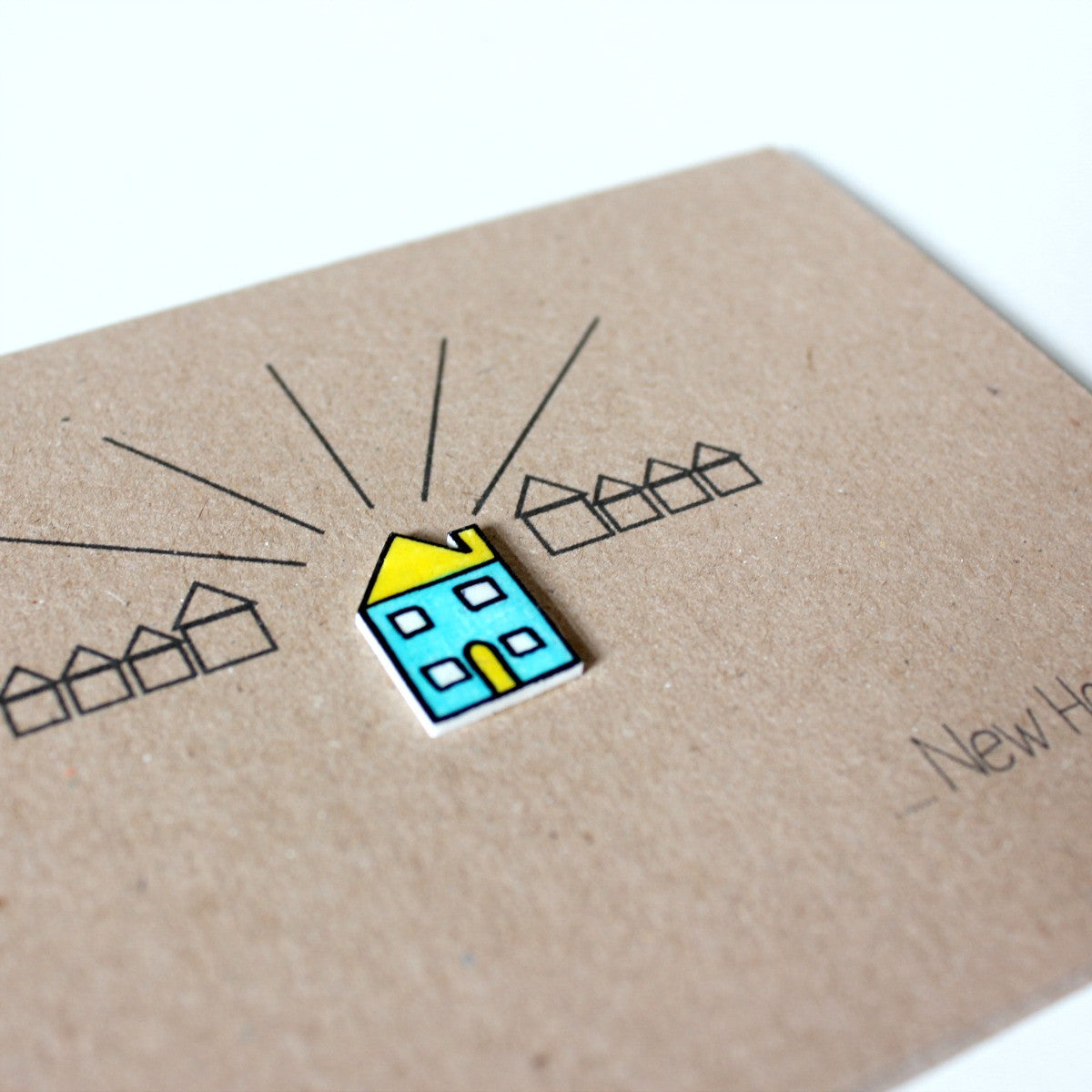 Personalised New Home Card. Handmade. Housewarming Card. New Home Card. Moving Announcement Card. House Card. Unusual New Home Card.