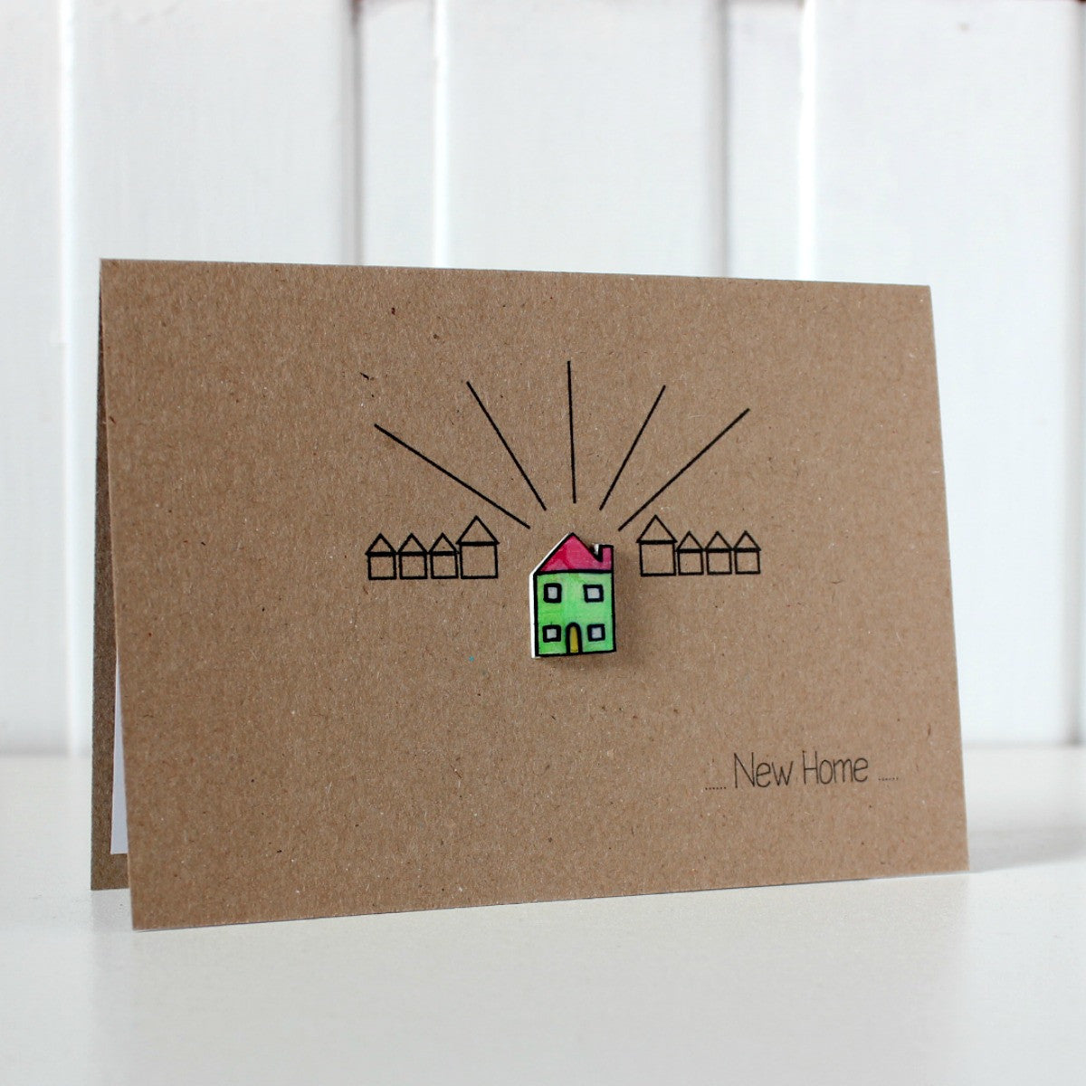 Personalised New Home Card. Handmade. Housewarming Card. New Home Card. Moving Announcement Card. House Card. Unusual New Home Card.
