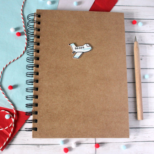 Aeroplane A5 Lined Travel Notebook