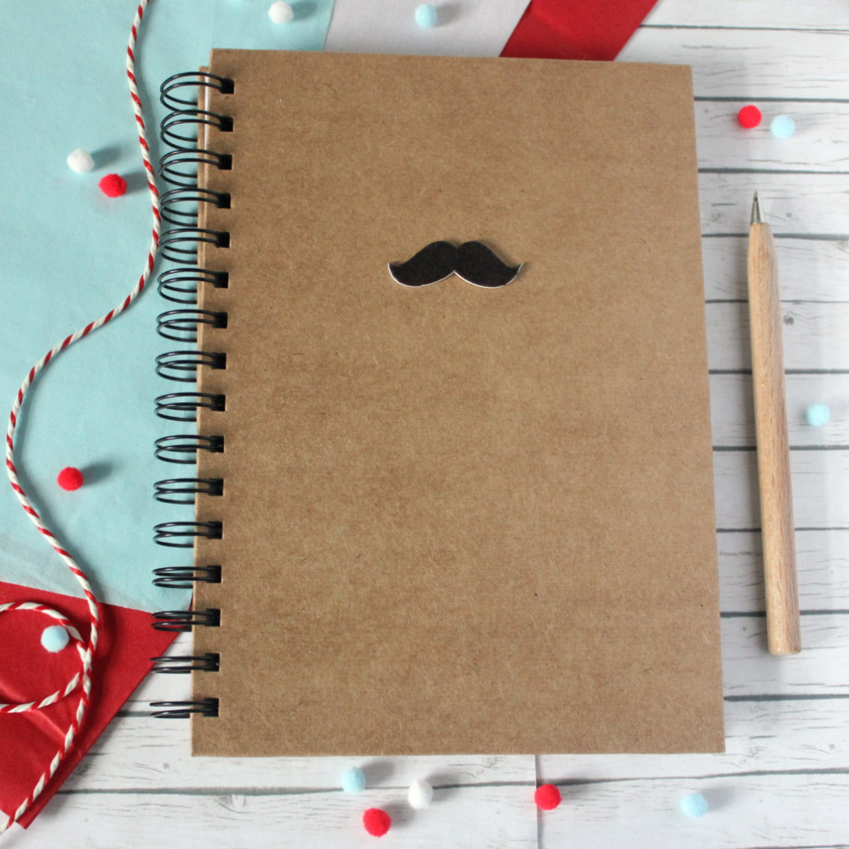 Movember. Mustache A5 Notebook. Moustache A5 Notebook. Lined Notebook. Spiral Notebook. Boyfriend Notebook. Hipster Notebook. Mustache.