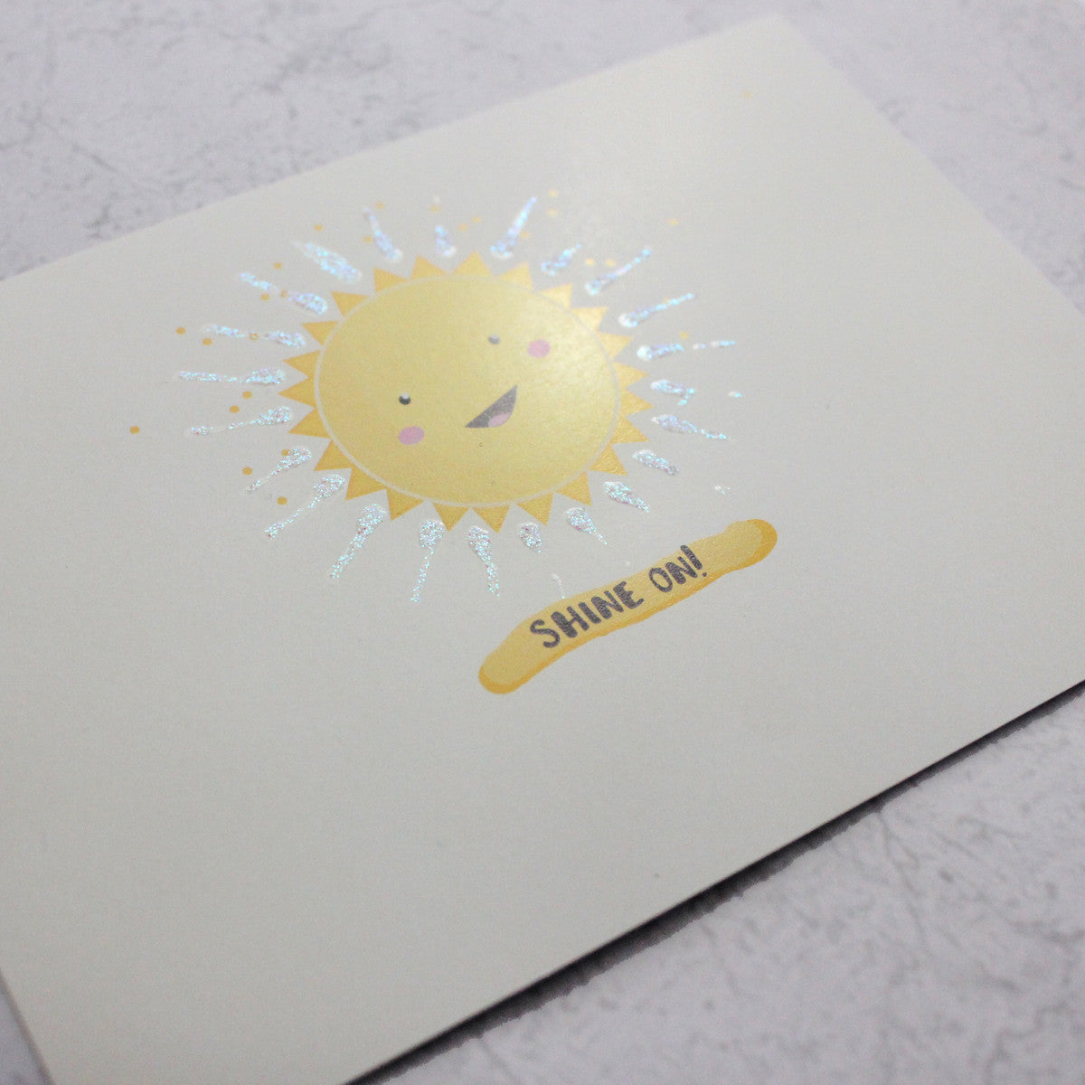 Sunshine Glitter Postcard