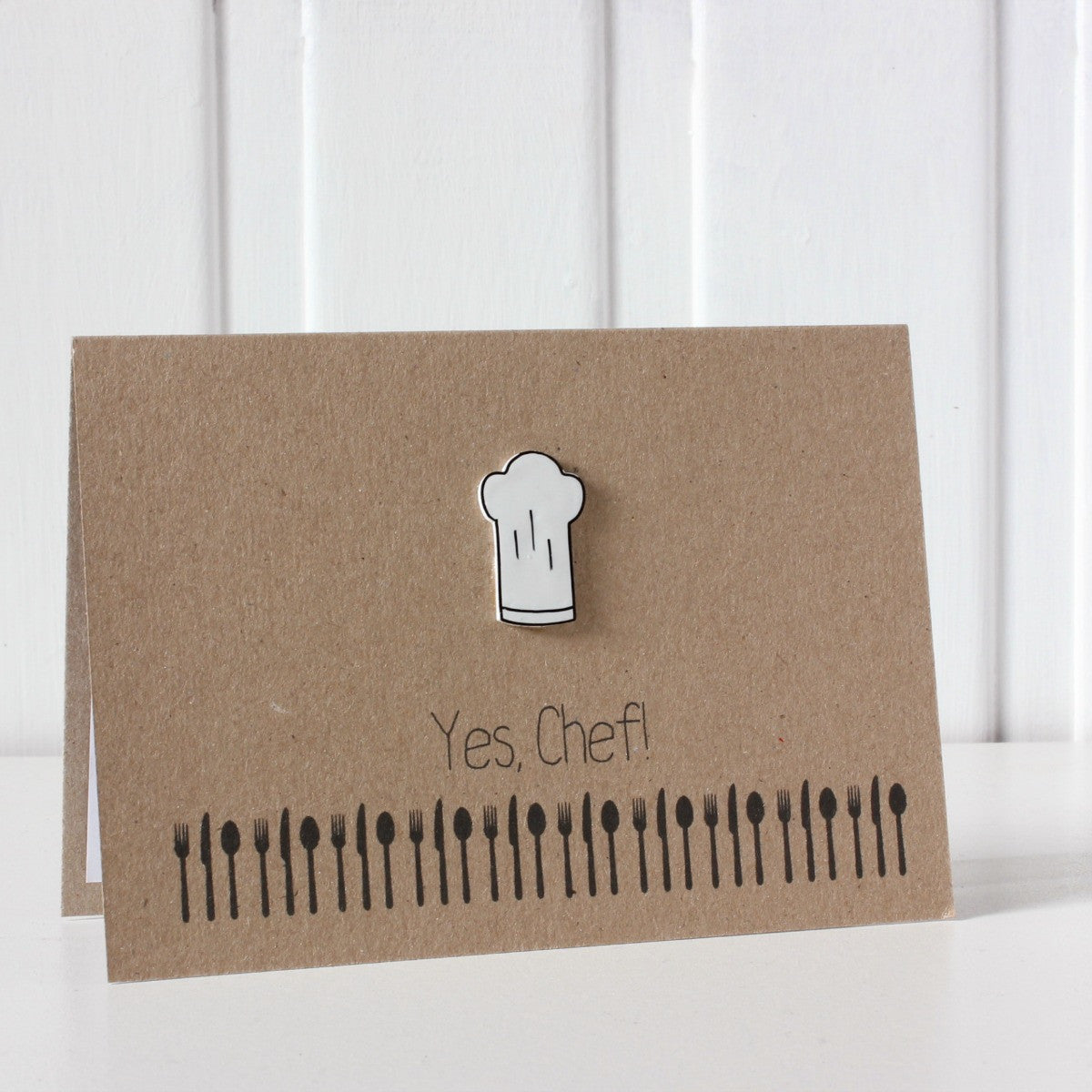 Personalised Chef Card. Handmade 'Yes, Chef!' Card. Card for Chef. Chef's Hat Card. Chef Hat. Bake Off. Masterchef. Cookery. New Job Card.