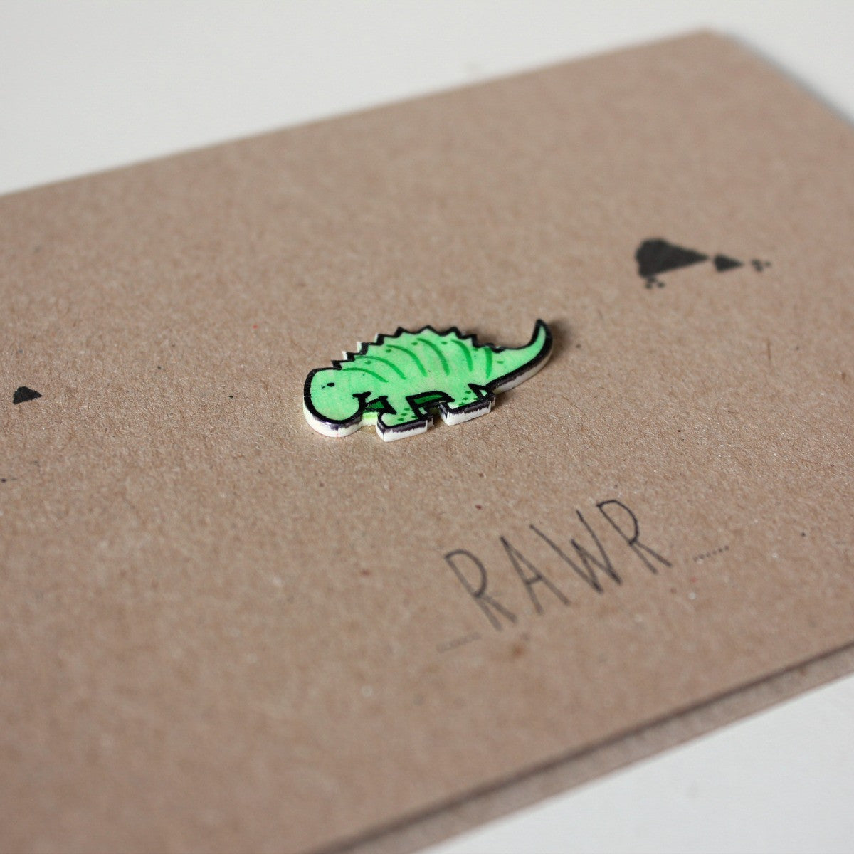 Handmade Dinosaur Card. Birthday Card. Boyfriend Card. Hello Card. Rawr. Dinosaur. Dinosaur Card. RAWR. Rawr card. Cute Dinosaur. Greenery