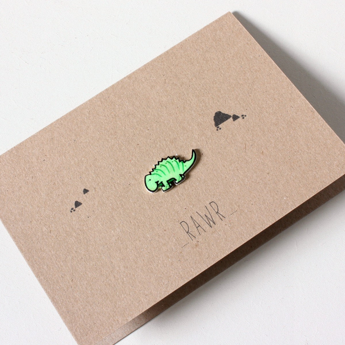 Handmade Dinosaur Card. Birthday Card. Boyfriend Card. Hello Card. Rawr. Dinosaur. Dinosaur Card. RAWR. Rawr card. Cute Dinosaur. Greenery